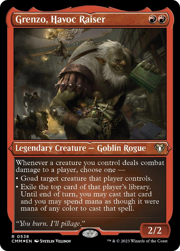 Grenzo, Havoc Raiser (Foil Etched) [Commander Masters] | Rook's Games and More