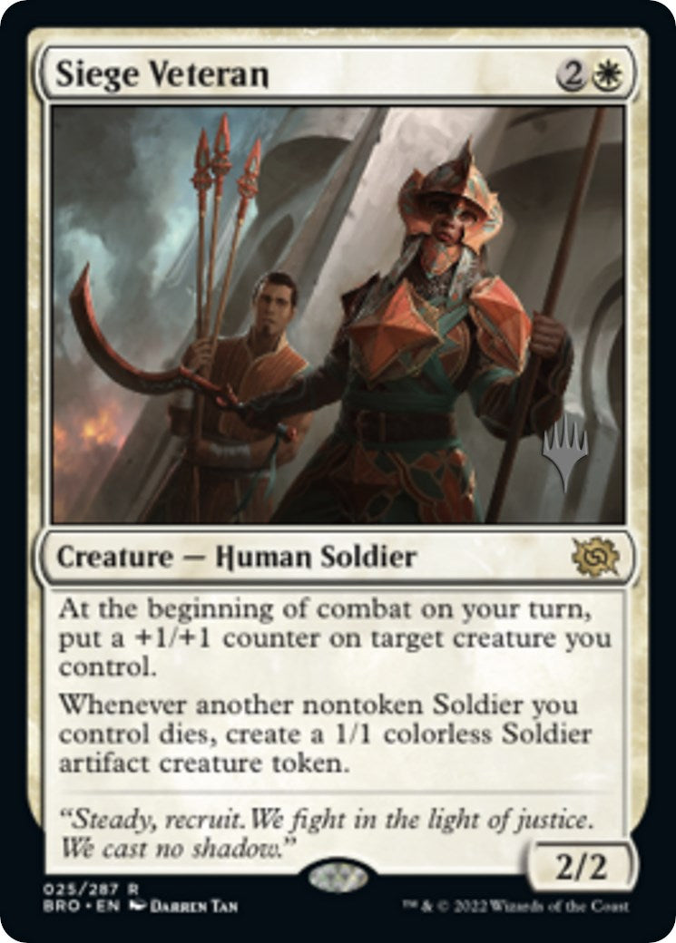 Siege Veteran (Promo Pack) [The Brothers' War Promos] | Rook's Games and More