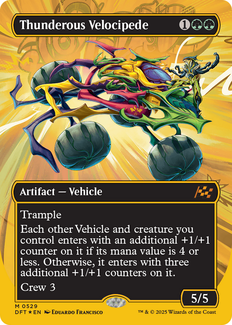 Thunderous Velocipede (Borderless) (First-Place Foil) [Aetherdrift] | Rook's Games and More