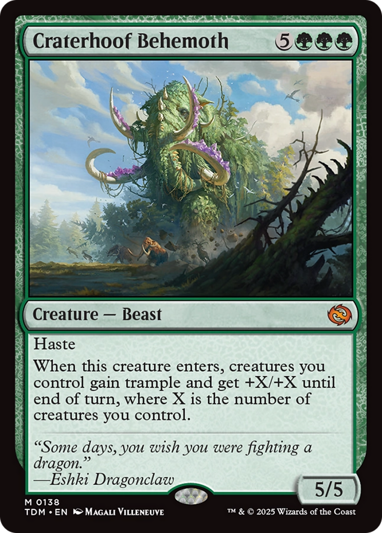 Craterhoof Behemoth [Tarkir: Dragonstorm] | Rook's Games and More
