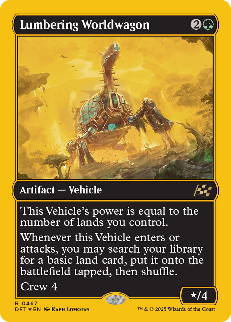 Lumbering Worldwagon (First-Place Foil) [Aetherdrift] | Rook's Games and More
