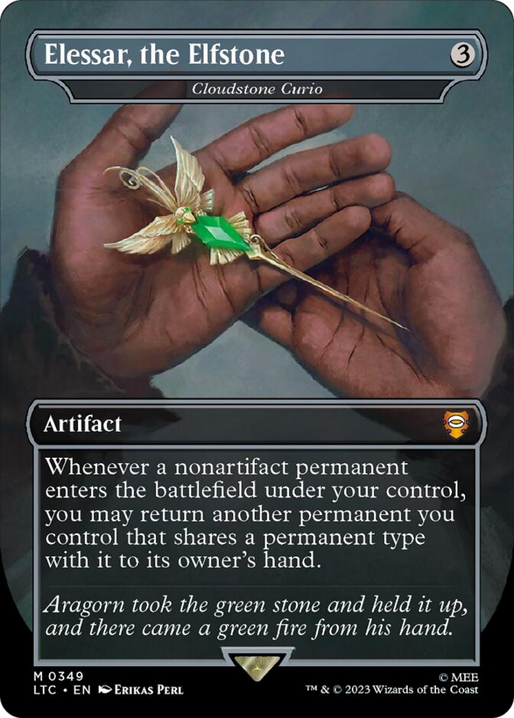 Elessar, the Elfstone - Cloudstone Curio (Borderless) (Surge Foil) [The Lord of the Rings: Tales of Middle-Earth Commander] | Rook's Games and More