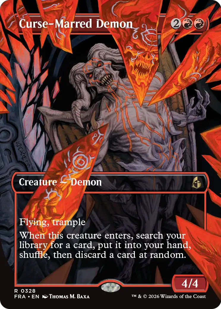 Curse-Marred Demon (Borderless) [Reality Fracture] | Rook's Games and More