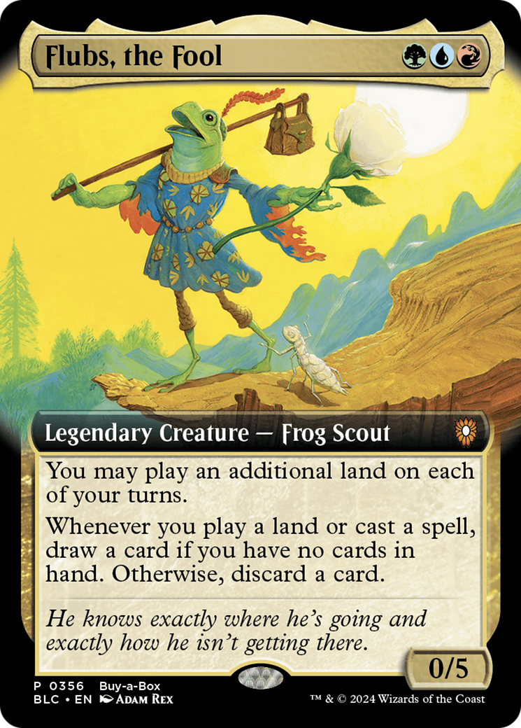 Flubs, the Fool (Buy-A-Box) (Extended Art) [Bloomburrow Promos] | Rook's Games and More