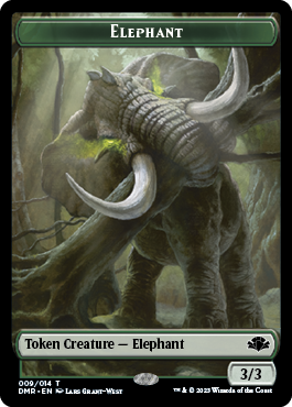 Elephant Token [Dominaria Remastered Tokens] | Rook's Games and More