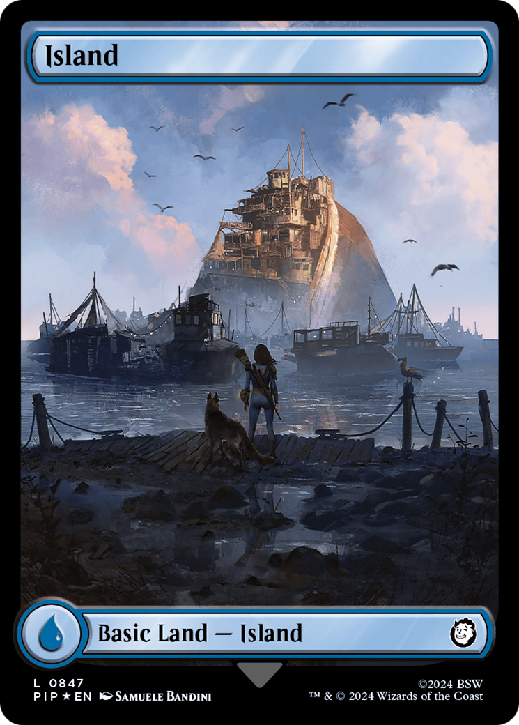 Island (0847) (Surge Foil) [Fallout] | Rook's Games and More