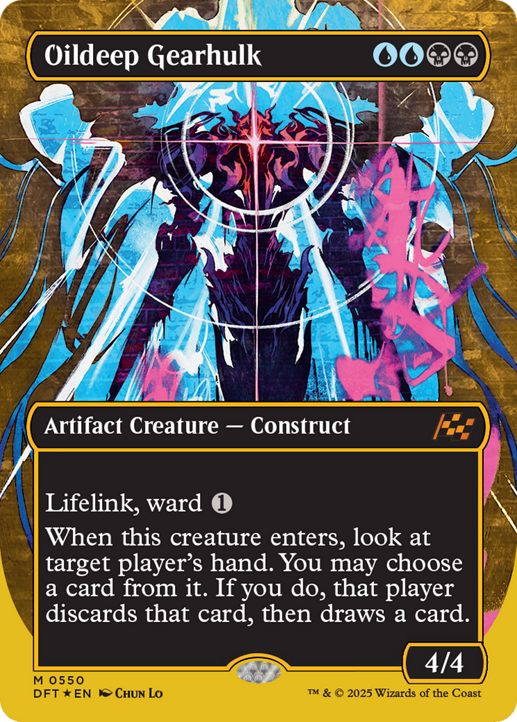 Oildeep Gearhulk (Borderless) (First-Place Foil) [Aetherdrift] | Rook's Games and More