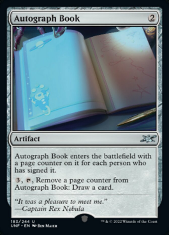 Autograph Book [Unfinity] | Rook's Games and More