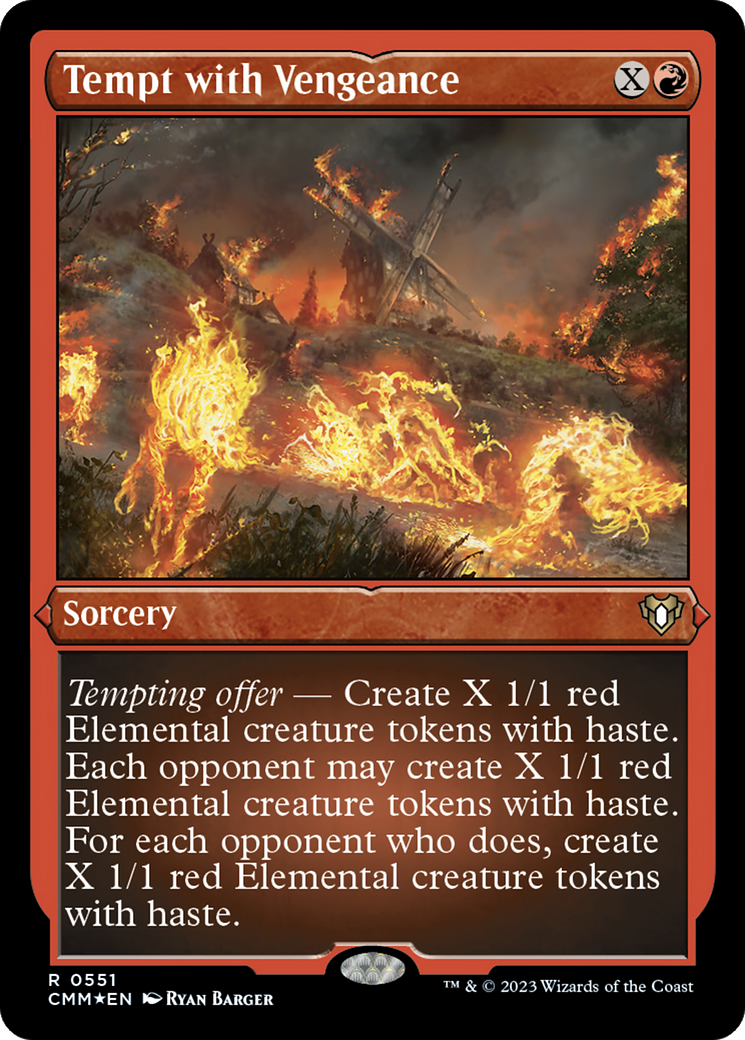 Tempt with Vengeance (Foil Etched) [Commander Masters] | Rook's Games and More