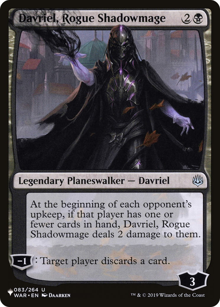 Davriel, Rogue Shadowmage [The List Reprints] | Rook's Games and More