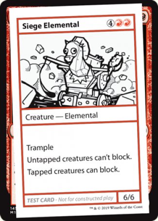 Siege Elemental (2021 Edition) [Mystery Booster Playtest Cards] | Rook's Games and More