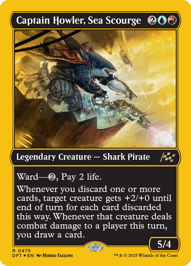 Captain Howler, Sea Scourge (First-Place Foil) [Aetherdrift] | Rook's Games and More