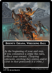 Bounty: Eriana, Wrecking Ball // Bounty Rules Double-Sided Token [Outlaws of Thunder Junction Commander Tokens] | Rook's Games and More