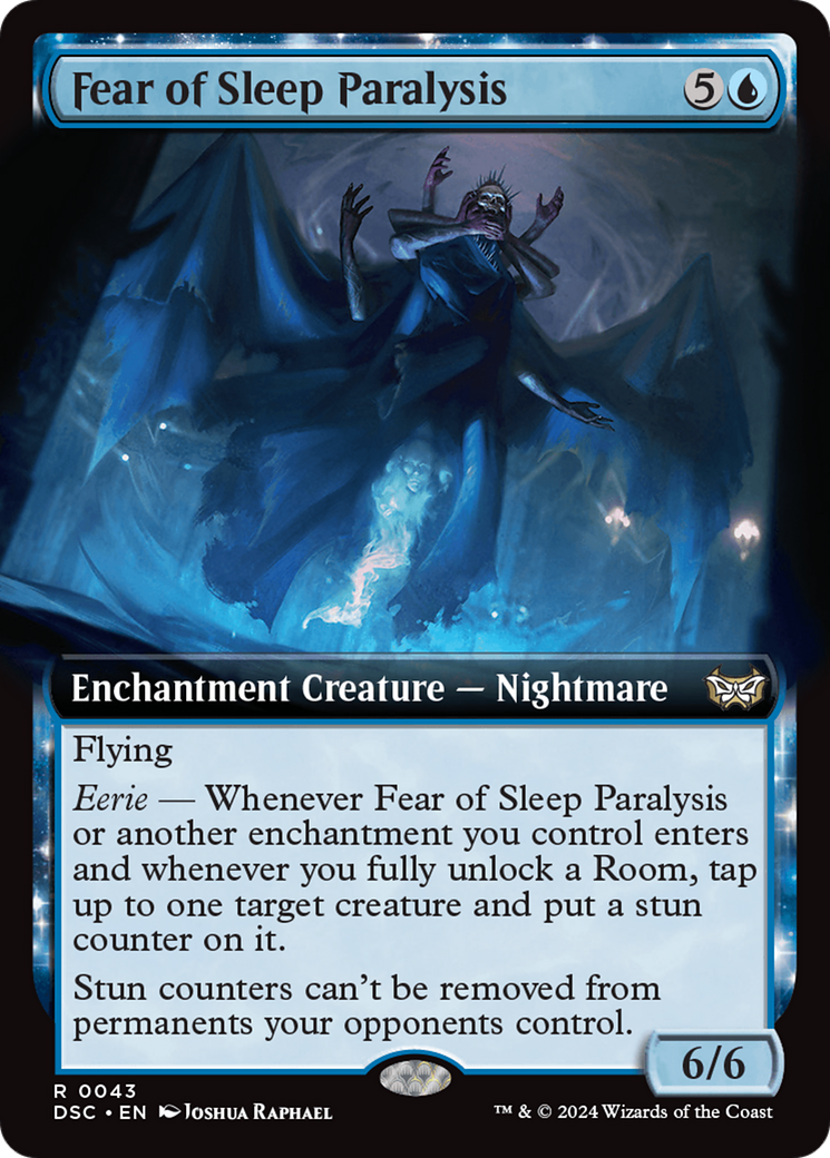 Fear of Sleep Paralysis (Extended Art) [Duskmourn: House of Horror Commander] | Rook's Games and More