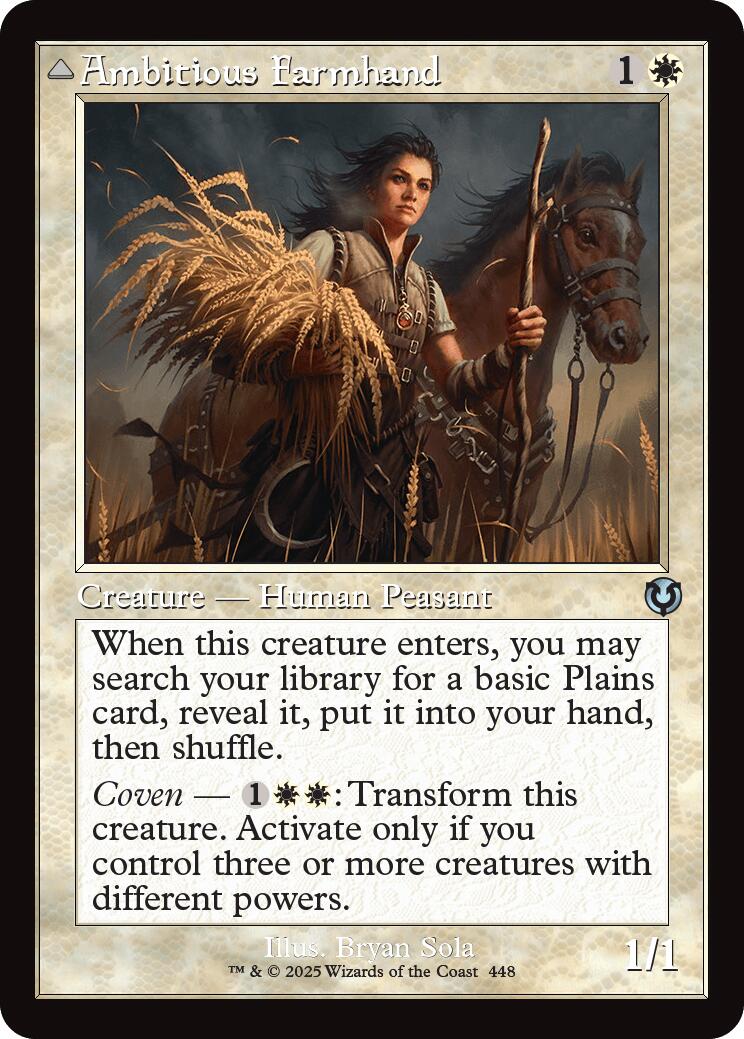 Ambitious Farmhand // Seasoned Cathar (Retro Frame) [Innistrad Remastered] | Rook's Games and More