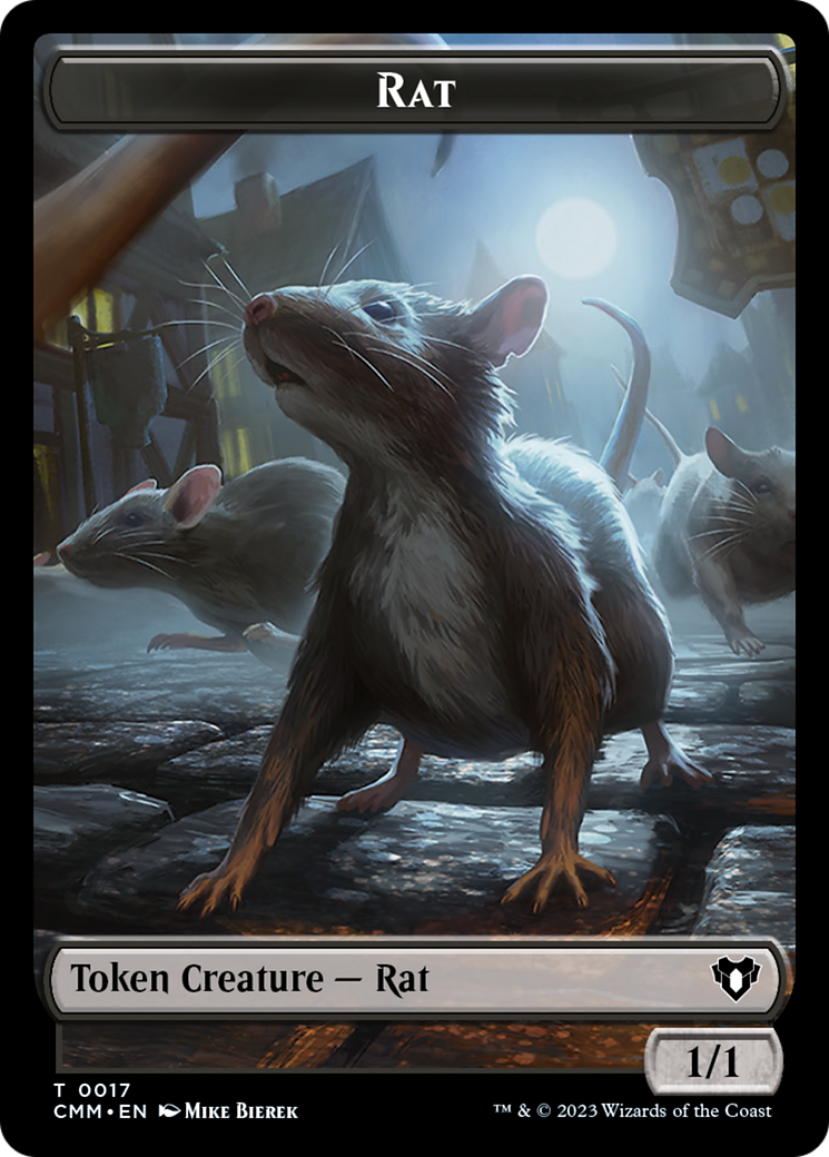 Rat Token [Commander Masters Tokens] | Rook's Games and More