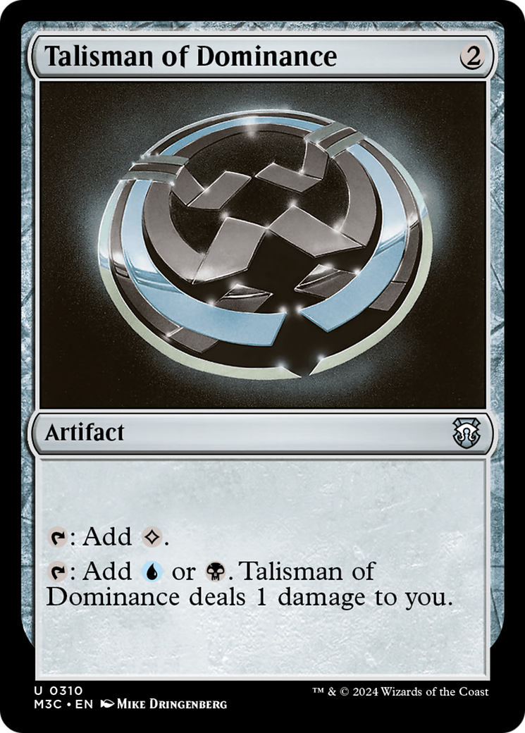 Talisman of Dominance (Ripple Foil) [Modern Horizons 3 Commander] | Rook's Games and More