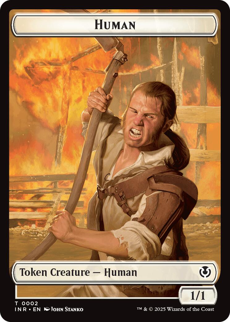 Spirit // Human (0002) Double-Sided Token [Innistrad Remastered Tokens] | Rook's Games and More