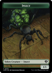 Spirit (0010) // Insect Double-Sided Token [Commander Masters Tokens] | Rook's Games and More