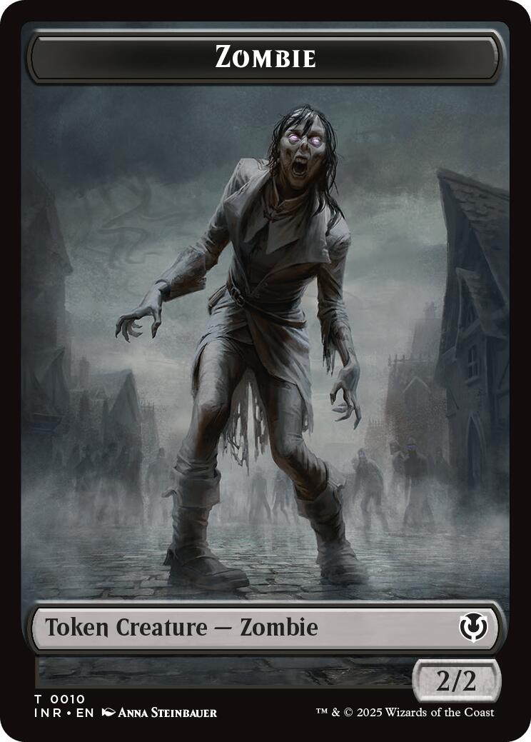 Zombie (0010) // Blood Double-Sided Token [Innistrad Remastered Tokens] | Rook's Games and More