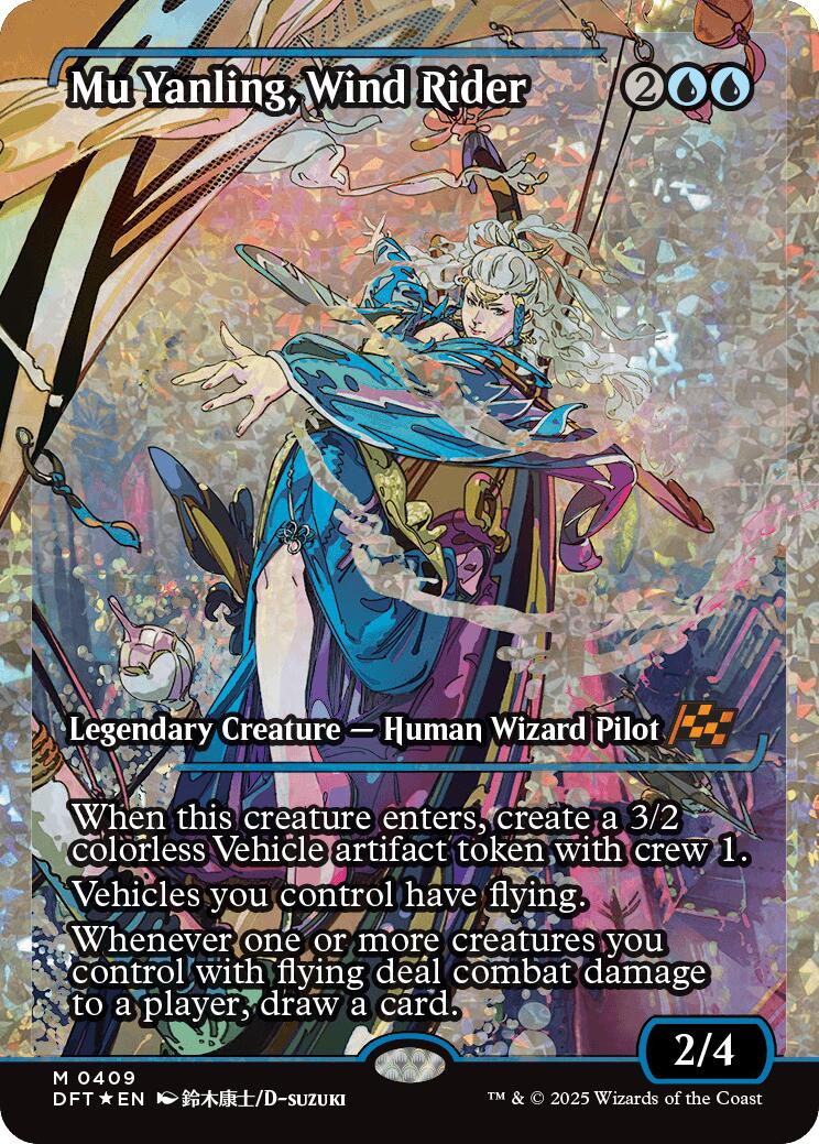 Mu Yanling, Wind Rider (Showcase Fracture Foil) (Japanese) [Aetherdrift] | Rook's Games and More