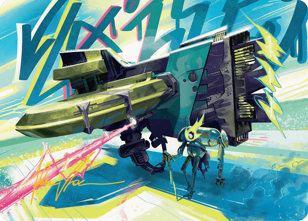 Salvation Engine Art Card (Gold-Stamped Signature) [Aetherdrift Art Series] | Rook's Games and More