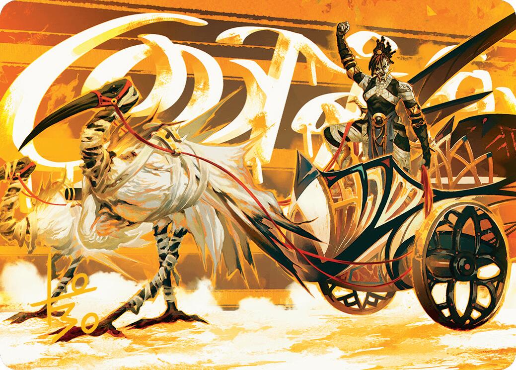 Skyseer's Chariot Art Card (Gold-Stamped Signature) [Aetherdrift Art Series] | Rook's Games and More