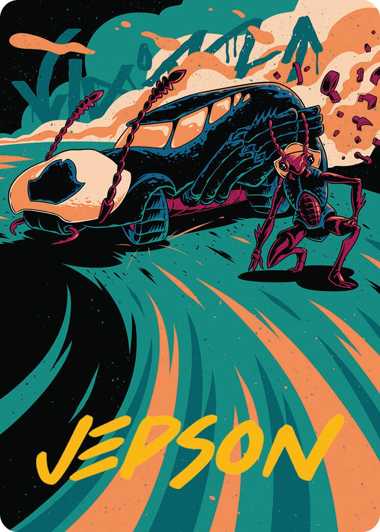 Carrion Cruiser Art Card (Gold-Stamped Signature) [Aetherdrift Art Series] | Rook's Games and More