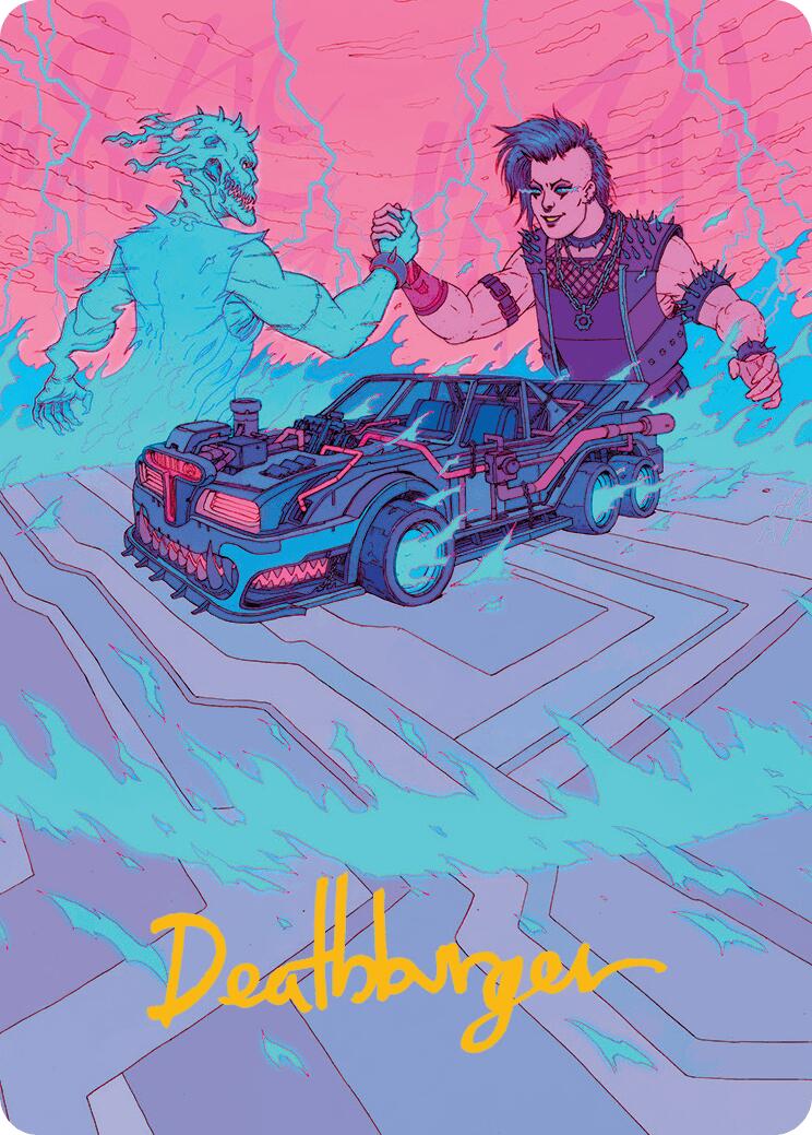 Demonic Junker Art Card (Gold-Stamped Signature) [Aetherdrift Art Series] | Rook's Games and More