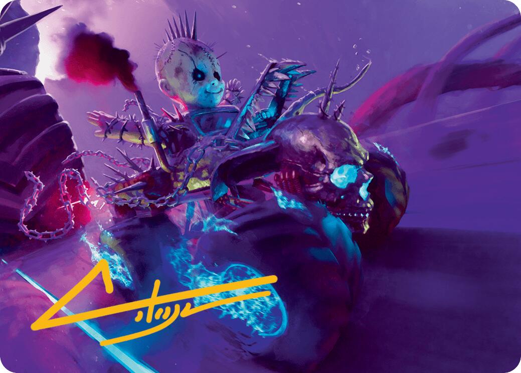 Pactdoll Terror Art Card (Gold-Stamped Signature) [Aetherdrift Art Series] | Rook's Games and More