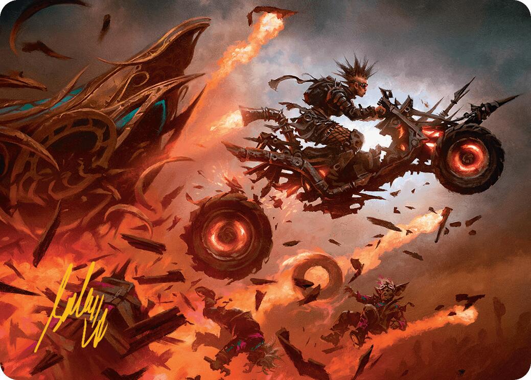 Gastal Blockbuster Art Card (Gold-Stamped Signature) [Aetherdrift Art Series] | Rook's Games and More