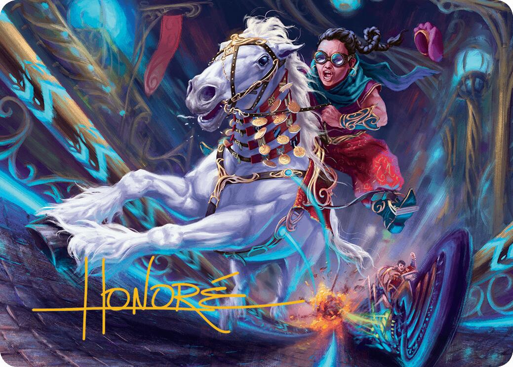 Gilded Ghoda Art Card (Gold-Stamped Signature) [Aetherdrift Art Series] | Rook's Games and More