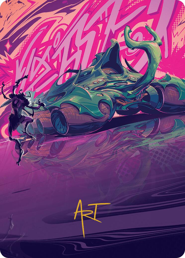 Earthrumbler Art Card (Gold-Stamped Signature) [Aetherdrift Art Series] | Rook's Games and More