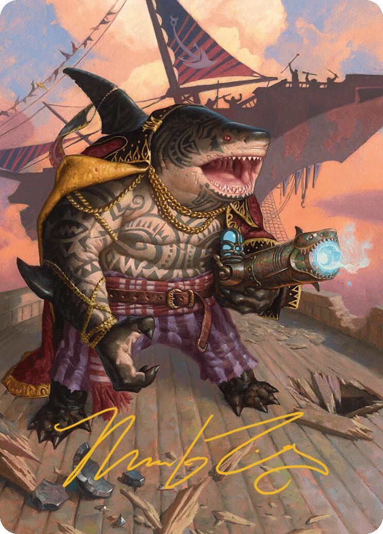 Captain Howler, Sea Scourge Art Card (4/54) (Gold-Stamped Signature) [Aetherdrift Art Series] | Rook's Games and More