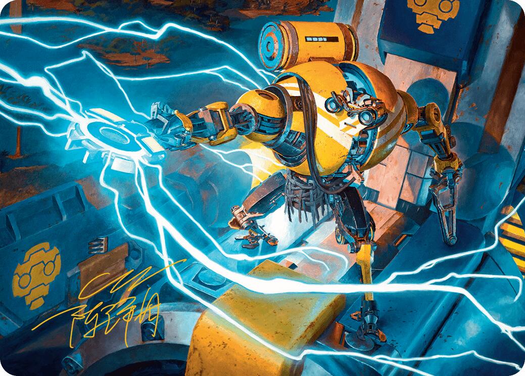 Mendicant Core, Guidelight Art Card (12/54) (Gold-Stamped Signature) [Aetherdrift Art Series] | Rook's Games and More