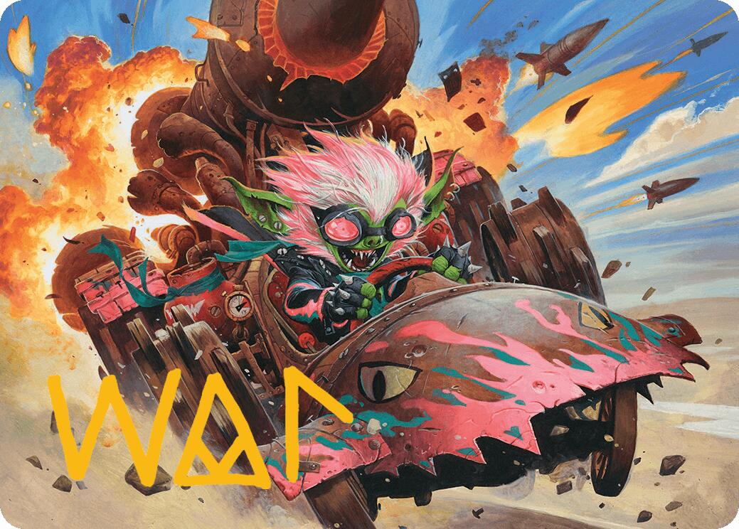 Redshift, Rocketeer Chief Art Card (Gold-Stamped Signature) [Aetherdrift Art Series] | Rook's Games and More