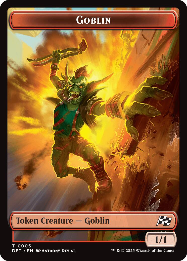 Goblin // Thopter (0010) Double-Sided Token [Aetherdrift Tokens] | Rook's Games and More