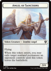 Angel of Sanctions // Zombie (0003) Double-Sided Token [Aetherdrift Tokens] | Rook's Games and More