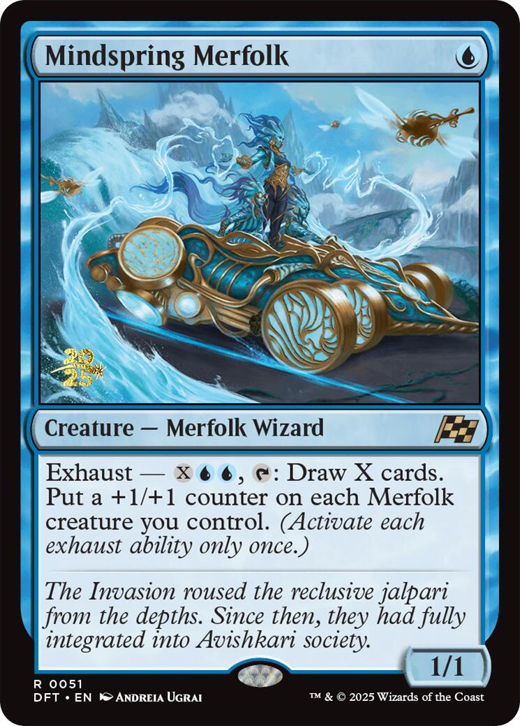 Mindspring Merfolk [Aetherdrift Prerelease Promos] | Rook's Games and More