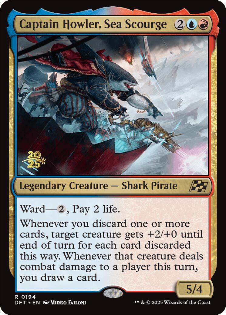 Captain Howler, Sea Scourge [Aetherdrift Prerelease Promos] | Rook's Games and More