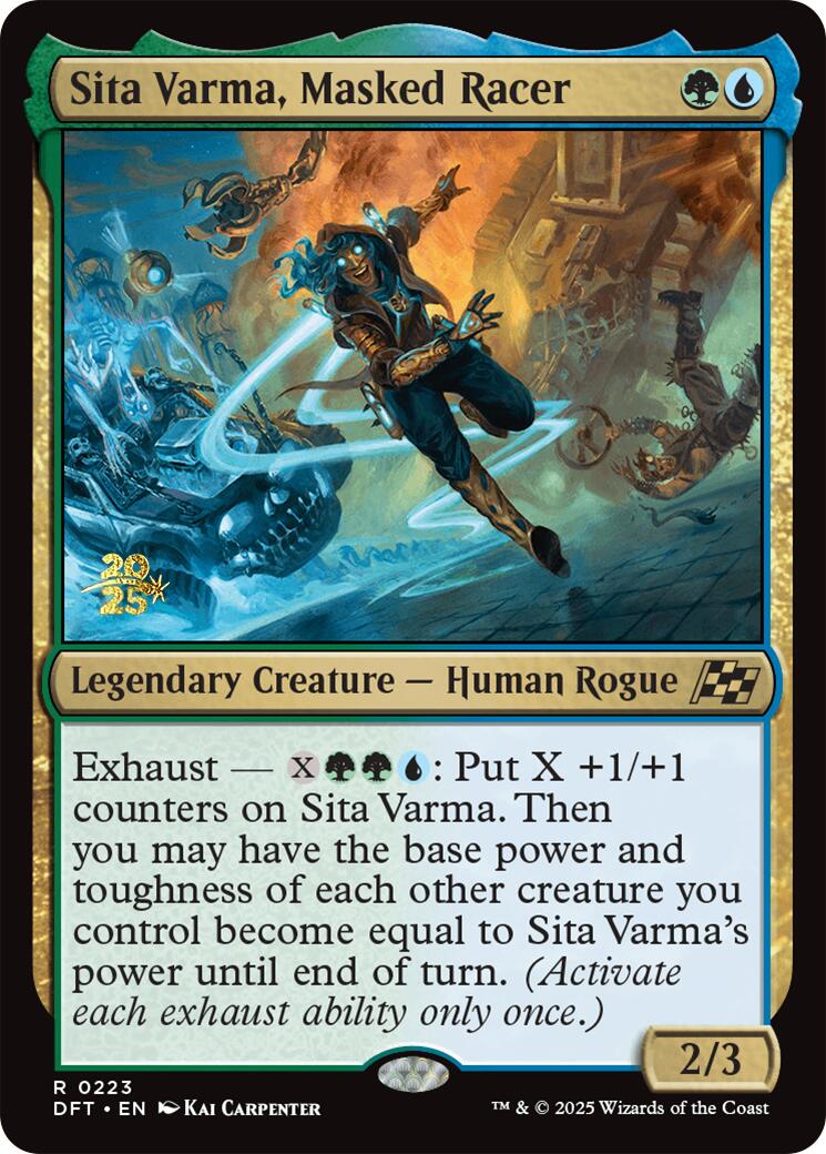 Sita Varma, Masked Racer [Aetherdrift Prerelease Promos] | Rook's Games and More