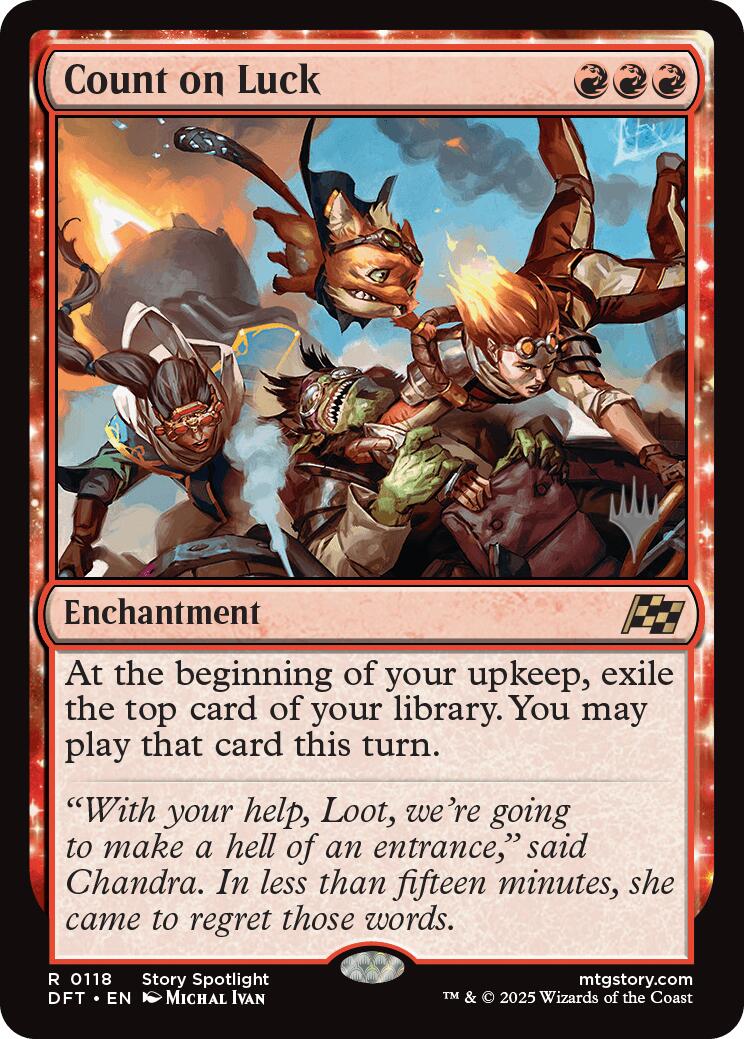 Count on Luck (Promo Pack) [Aetherdrift Promos] | Rook's Games and More