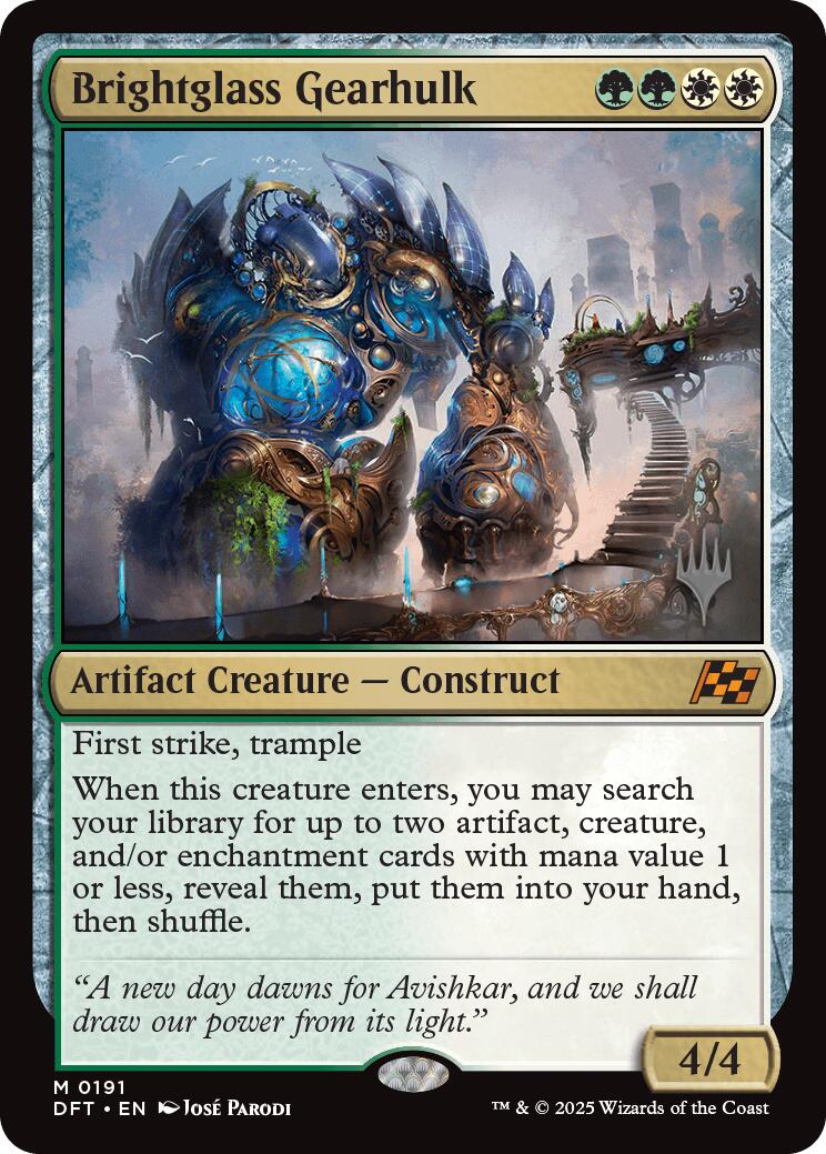 Brightglass Gearhulk (Promo Pack) [Aetherdrift Promos] | Rook's Games and More