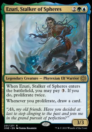 Ezuri, Stalker of Spheres (Promo Pack) [Phyrexia: All Will Be One Promos] | Rook's Games and More