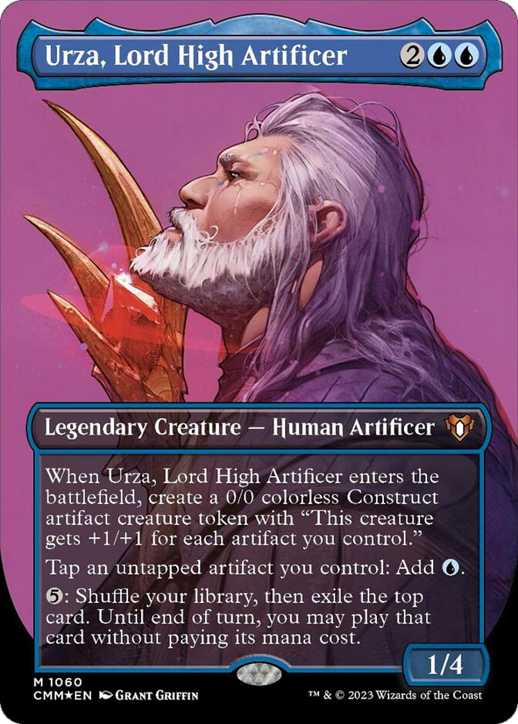 Urza, Lord High Artificer (Borderless Textured Foil Frame Break) [Commander Masters] | Rook's Games and More