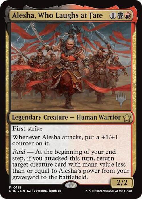 Alesha, Who Laughs at Fate (Promo Pack) [Foundations Promos] | Rook's Games and More