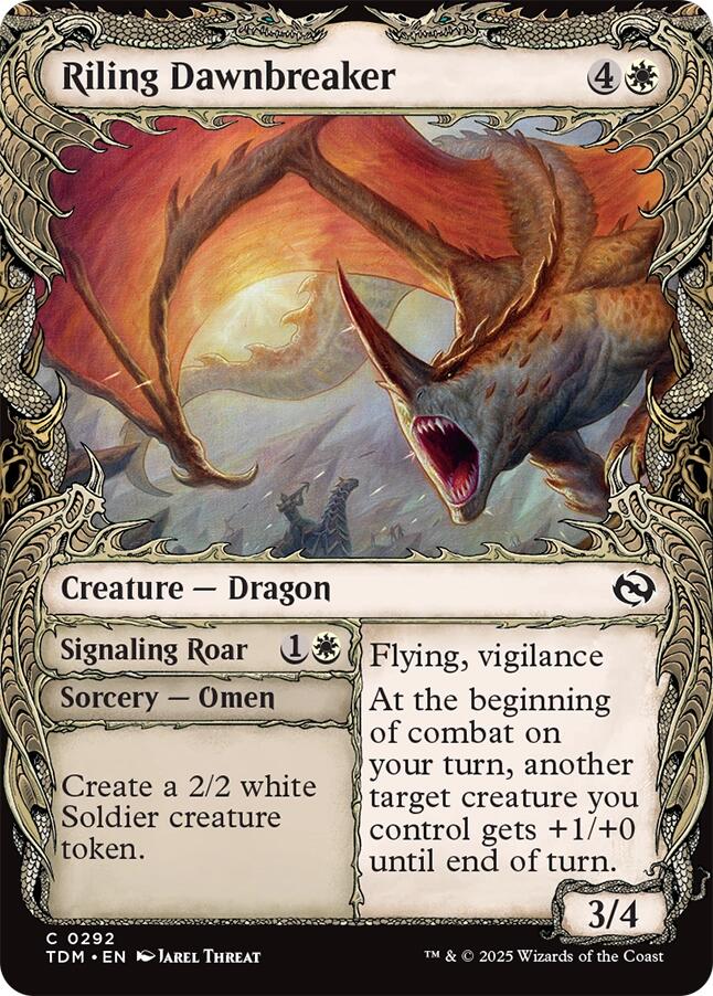 Riling Dawnbreaker (Showcase) [Tarkir: Dragonstorm] | Rook's Games and More