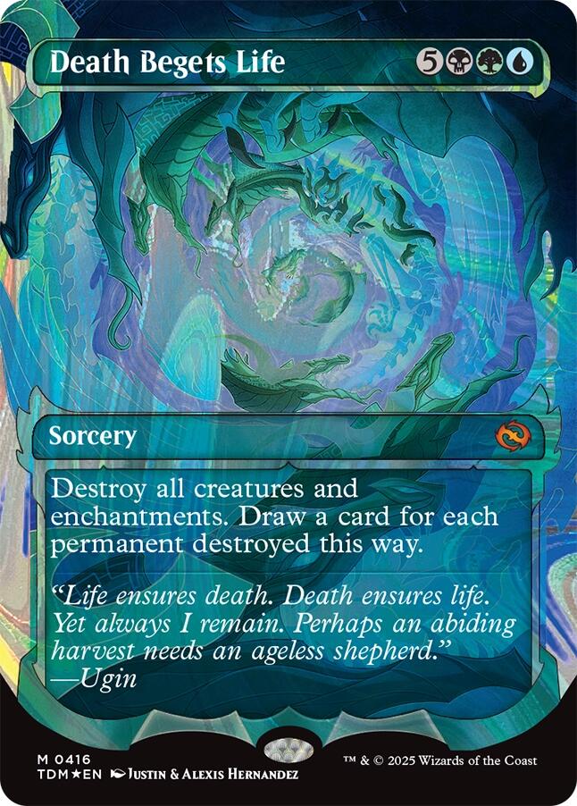 Death Begets Life (Showcase) (Halo Foil) [Tarkir: Dragonstorm] | Rook's Games and More