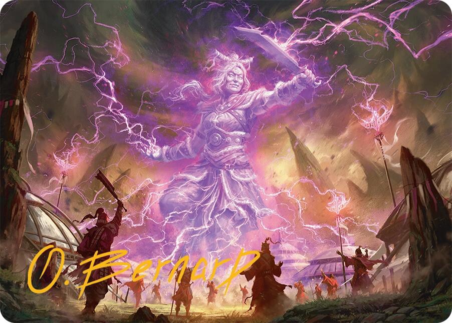 Smile at Death Art Card (4/54) (Gold-Stamped Signature) [Tarkir: Dragonstorm Art Series] | Rook's Games and More