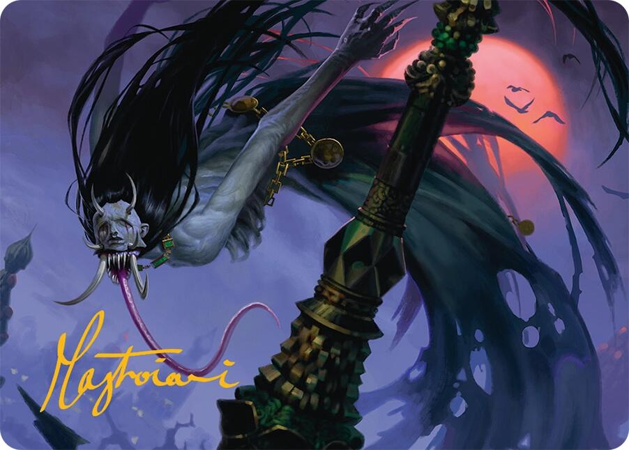 Qarsi Revenant Art Card (12/54) (Gold-Stamped Signature) [Tarkir: Dragonstorm Art Series] | Rook's Games and More
